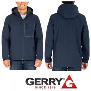 NWT Gerry Men's Softshell Zip-off Hood Jacket, Navy